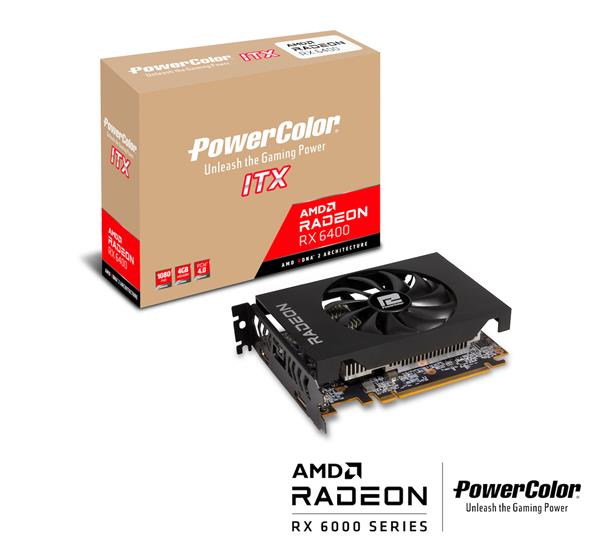 POWERCOLOR RADEON RX 6400 ITX 4GB GDDR6
